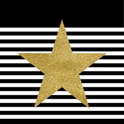 Nieuwjaarskaart zwart wit goud 2