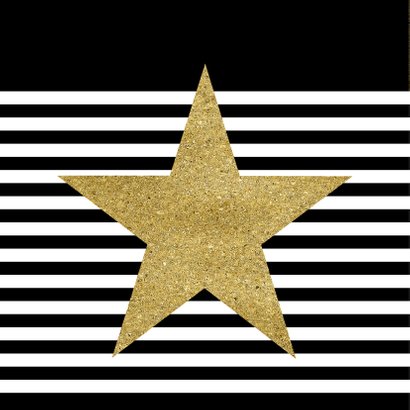 Nieuwjaarskaart zwart wit goud 2
