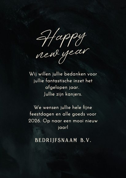 Nieuwjaarskaartje 2026 groen blauw happy new year 3