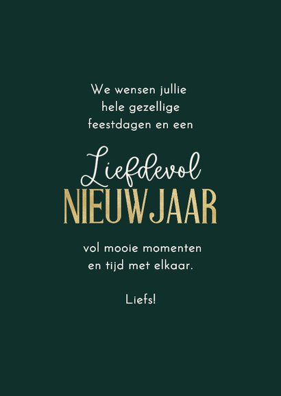 Nieuwjaarskaartje fotocollage 9 foto's liefdevol nieuwjaar 3