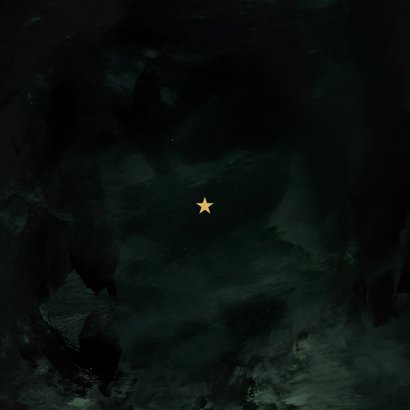 Nieuwjaarskaartje licht en liefde moeilijke tijd ster Achterkant