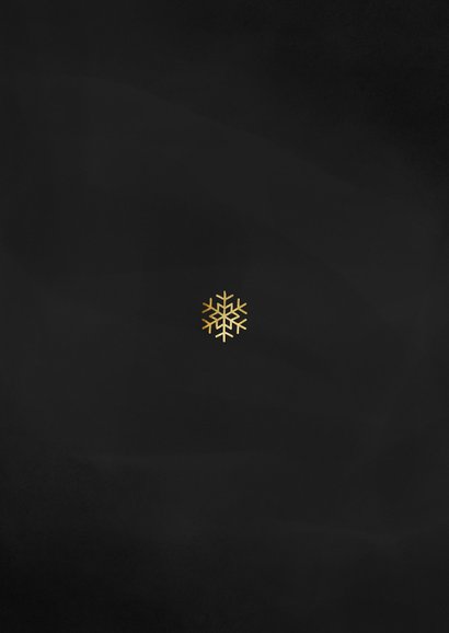 Nieuwjaarskaartje sneeuwvlokken goud fijne feestdagen  Achterkant