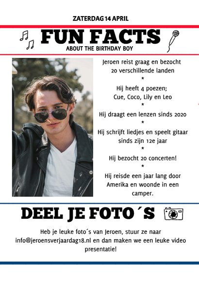 Nieuws tijdschrift uitnodiging 18 jaar 2