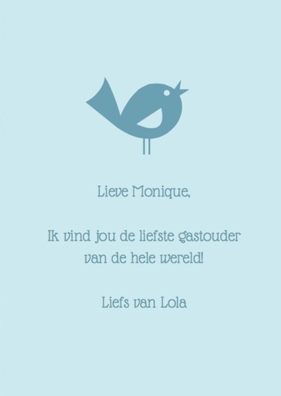 No. 1 gastouder bedank kaart 3