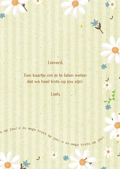 O zo mega trots op jou- flowers and stripes - zomaar kaartje 3