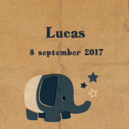 Olifant retro jongen 2