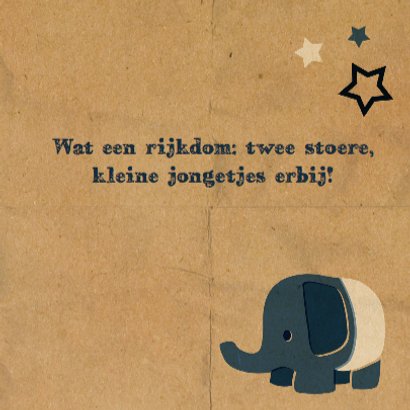 Olifant retro tweeling jongens 3