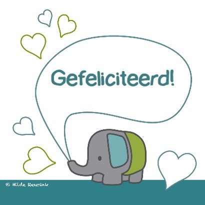 Olifantje jarig groen 2