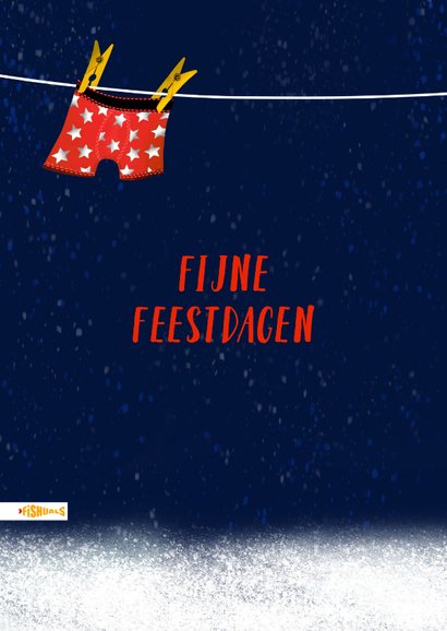 Ondeugende kerstkaart met halfblote kerstman 2