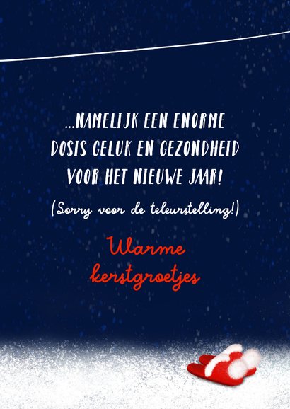 Ondeugende kerstkaart met halfblote kerstman 3