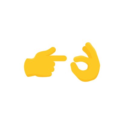 Ondeugende valentijnskaart met hand emojis 2