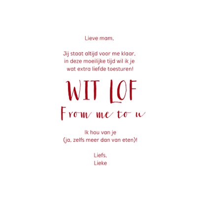 Opbeurende sterktekaart - wit lof from me to u 3