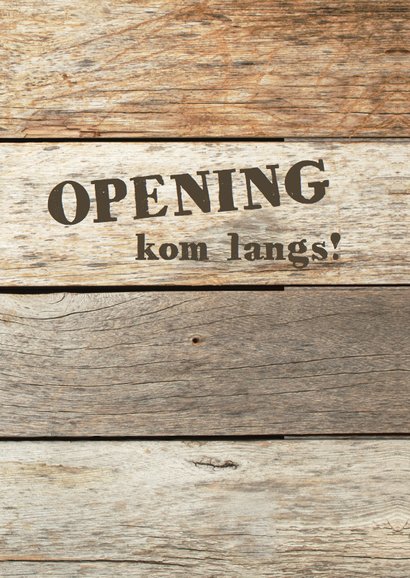 Openingskaart met steigerhout 2