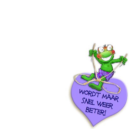 Opkikkertje met bloemen en strikje op hart 3