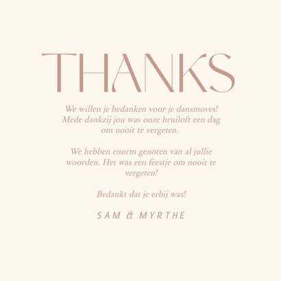 Origineel trouwkaartje bedankt voor je dansmoves 3