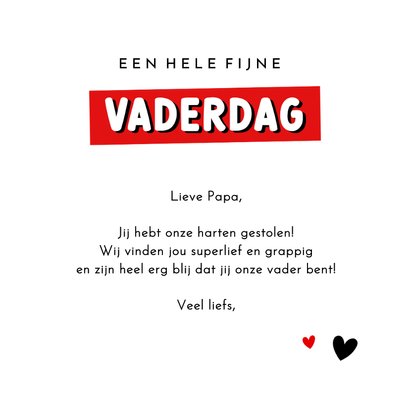 Originele en grappige vaderdagkaart hartendief hartjes 3