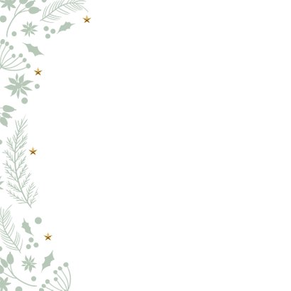 Originele kerstkaart donker groen Merry goud 2