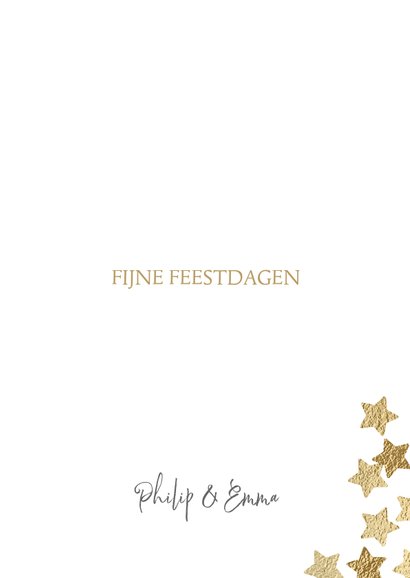 Originele kerstkaart met foto en confetti sterren 3