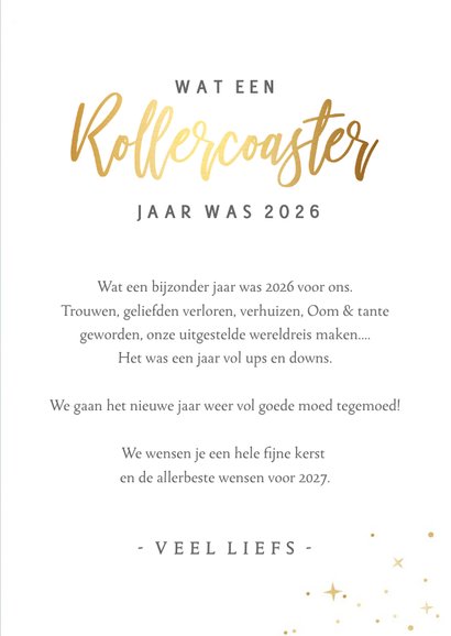 Originele kerstkaart - rollercoaster jaar 2026 3