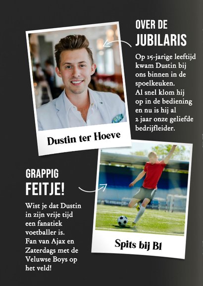 Originele magazine tijdschrift kaart jubileum medewerker 2