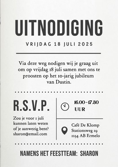 Originele magazine tijdschrift kaart jubileum medewerker 3