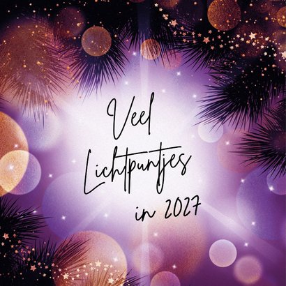 Originele nieuwjaarskaart licht vuurwerk 2
