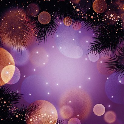 Originele nieuwjaarskaart licht vuurwerk Achterkant
