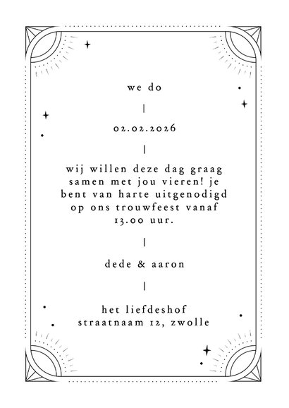 Originele trouwkaart anatomisch hart tattoo stijl 3