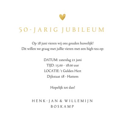 Originele uitnodiging gouden huwelijk met vingerafdrukken 3