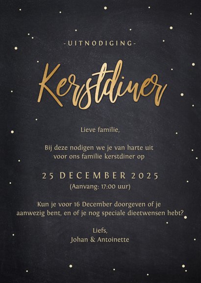 Originele uitnodiging kerstdiner - bestek in kerstboom vorm 3