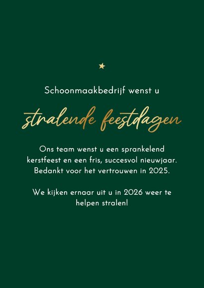 Originele zakelijke kerstkaart schoonmaak kerstboom sponsjes 3