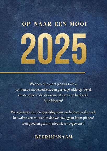 Originele zakelijke nieuwjaarskaart pieken in 2025 grafiek 3