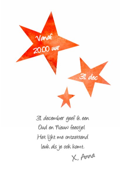 Oud en Nieuw feest uitnodiging 3