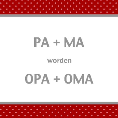 Pa en ma worden opa en oma 2 2