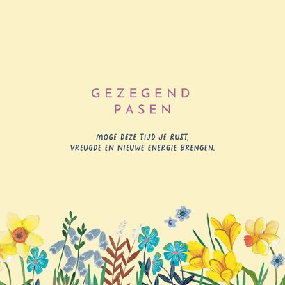 Paaskaart bloemen kerk illustratie gezegend 3