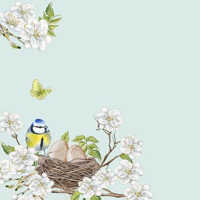 Paaskaart bloesemtakken met eitjes 2
