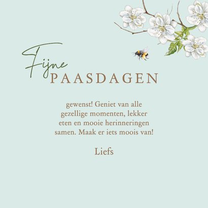 Paaskaart bloesemtakken met eitjes 3