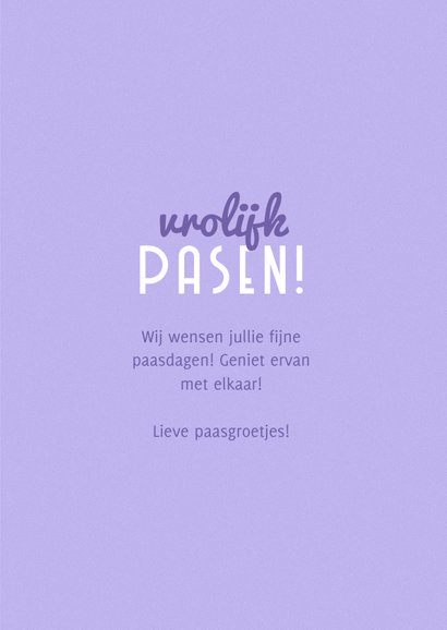 Paaskaart konijntje vrolijk pasen 3