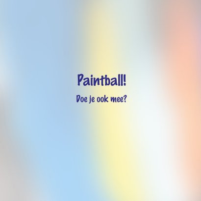 Paintball Feest met verf 3