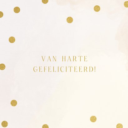 Pastel verjaardagskaart met gouden glitter confetti 2