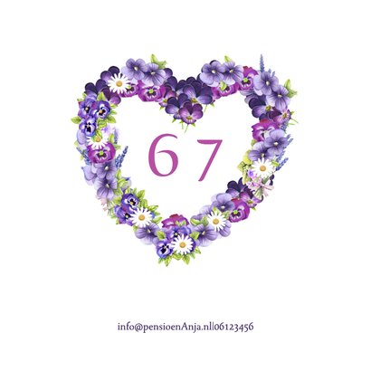 Pensioen feest viooltjes 2