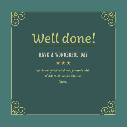 PhD felicitatie kaart voor doctor met vintage look 3