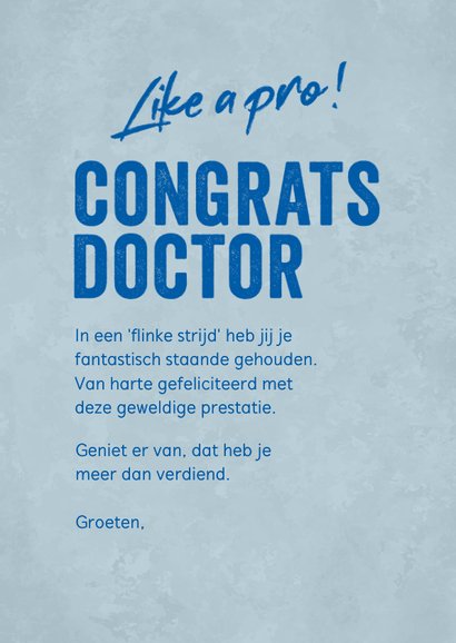 PhD felicitatie kaart - You nailed it 3