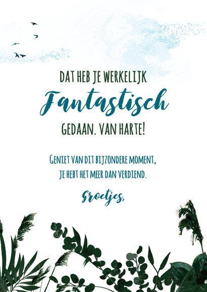 PhD Felicitatiekaart met walvis geweldige prestatie 3