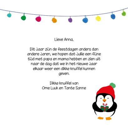 Pinguïn gezellige feestdagen - christmas cuties - kerstkaart 3