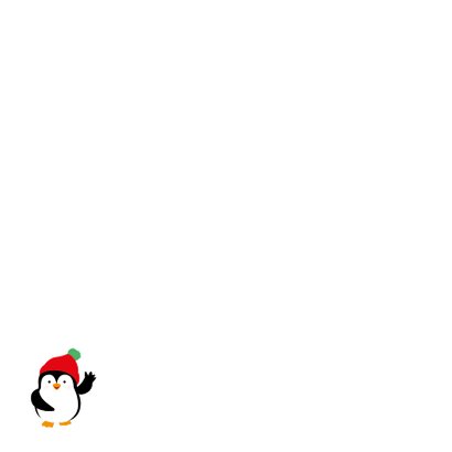 Pinguïn gezellige feestdagen - christmas cuties - kerstkaart Achterkant