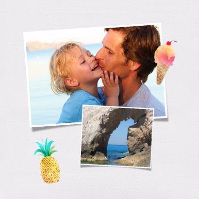Polaroid kaart eigen foto vakantie 2