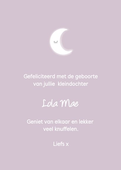 Prachtige felicitatiekaart geboorte kleindochter 3