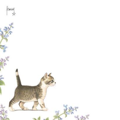 Pssst jarige bloemen en kitten 2