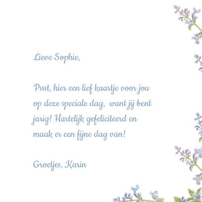 Pssst jarige bloemen en kitten 3